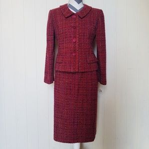 Vintage TALBOTS PETITES Wool Blend Skirt Suit